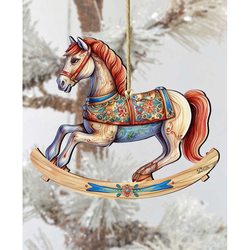 Designocracy Rocking Horse Wooden Ornament by G. Debrekht Wayfair